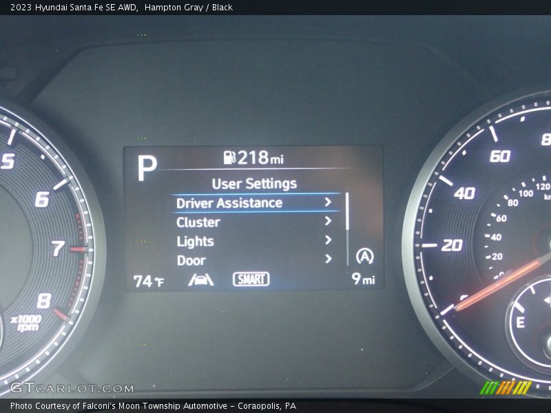 Hampton Gray / Black 2023 Hyundai Santa Fe SE AWD