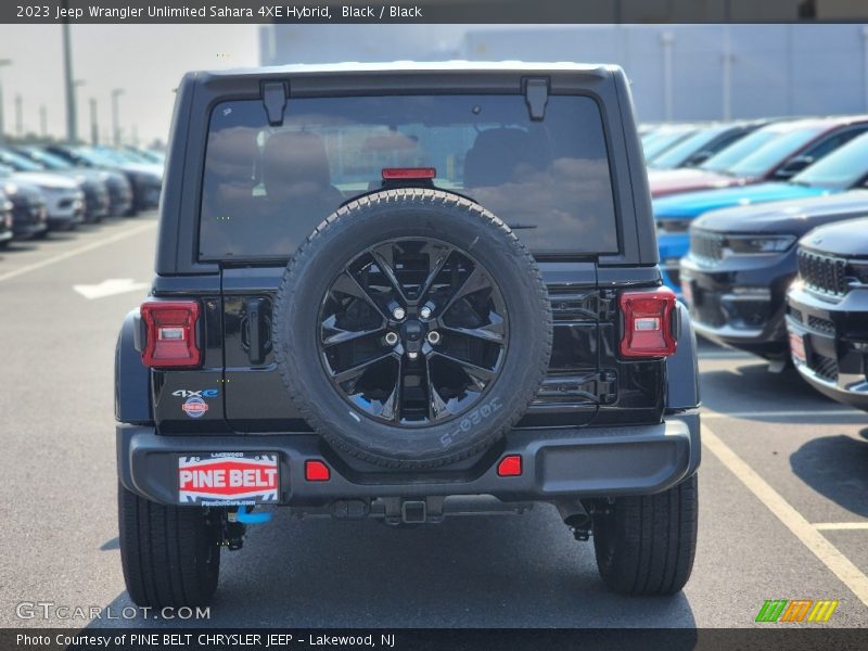 Black / Black 2023 Jeep Wrangler Unlimited Sahara 4XE Hybrid