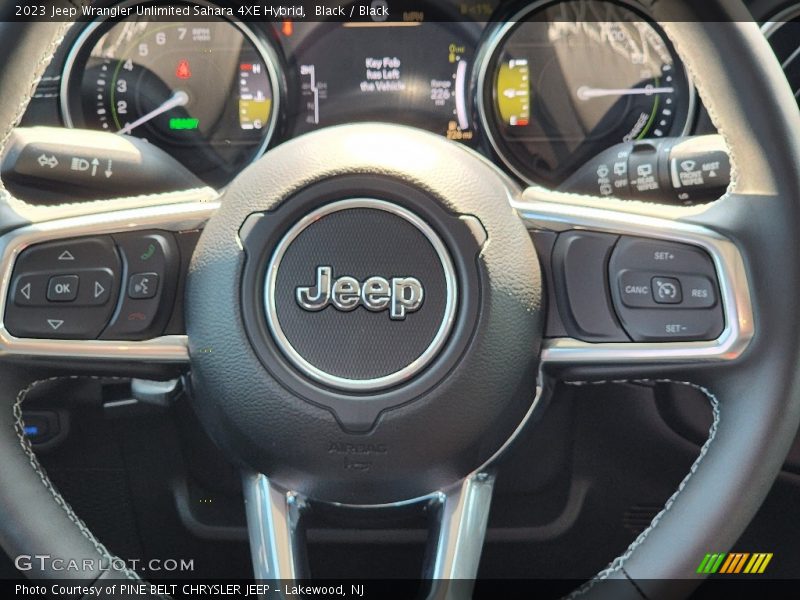 Black / Black 2023 Jeep Wrangler Unlimited Sahara 4XE Hybrid