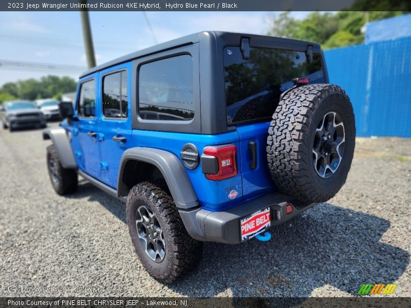 Hydro Blue Pearl / Black 2023 Jeep Wrangler Unlimited Rubicon 4XE Hybrid