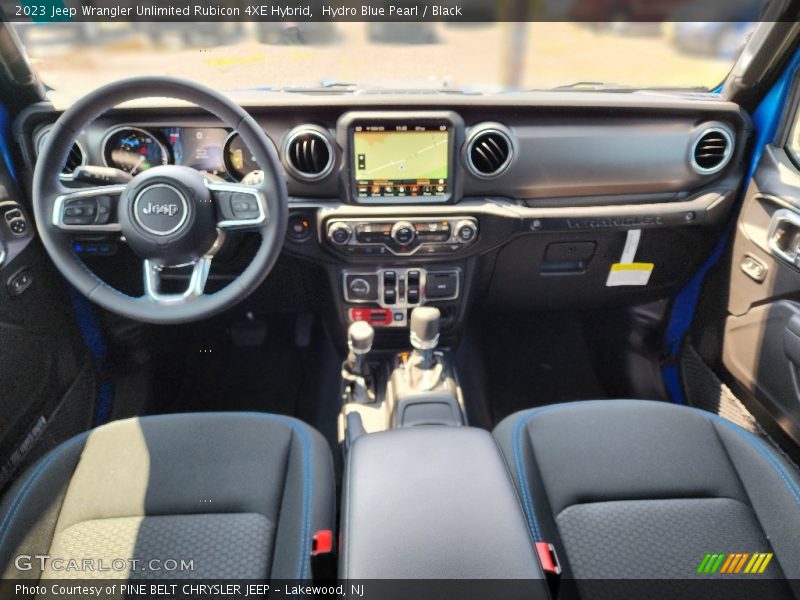 Hydro Blue Pearl / Black 2023 Jeep Wrangler Unlimited Rubicon 4XE Hybrid