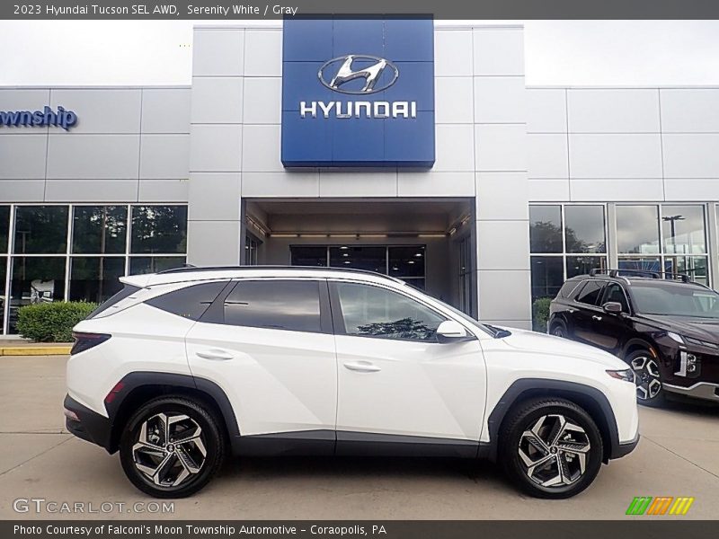 Serenity White / Gray 2023 Hyundai Tucson SEL AWD