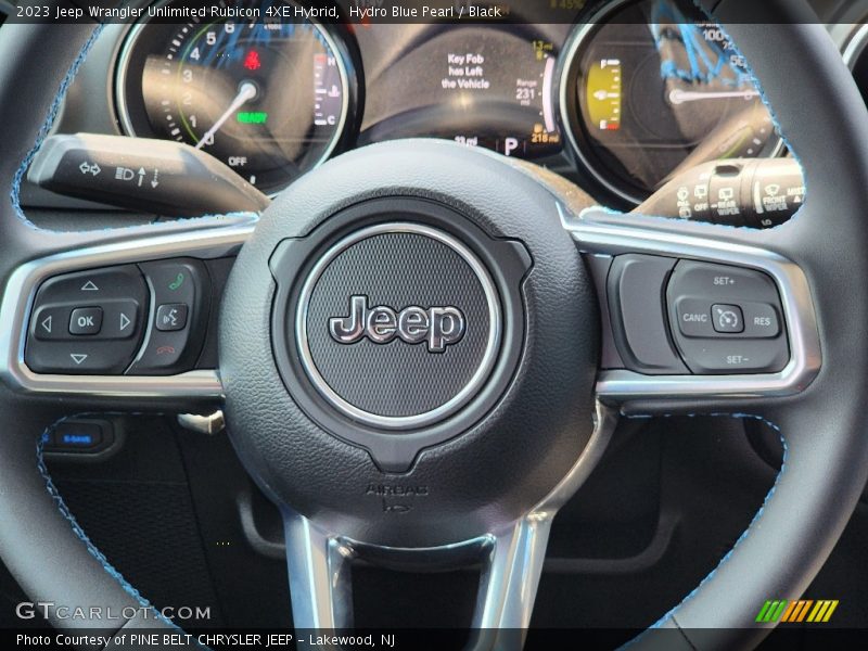 Hydro Blue Pearl / Black 2023 Jeep Wrangler Unlimited Rubicon 4XE Hybrid
