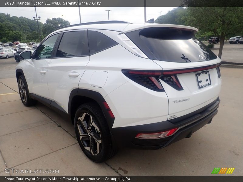 Serenity White / Gray 2023 Hyundai Tucson SEL AWD