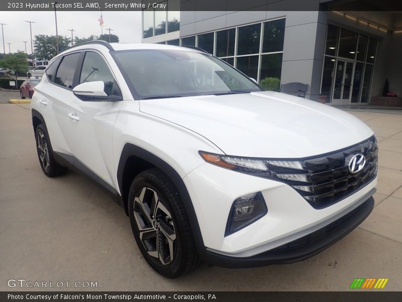 Serenity White / Gray 2023 Hyundai Tucson SEL AWD