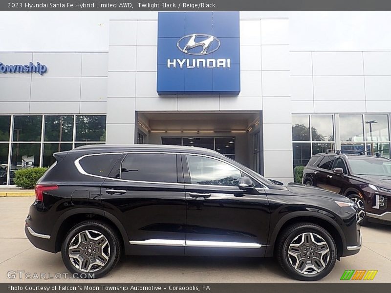 Twilight Black / Beige/Black 2023 Hyundai Santa Fe Hybrid Limited AWD
