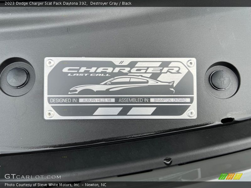 Destroyer Gray / Black 2023 Dodge Charger Scat Pack Daytona 392