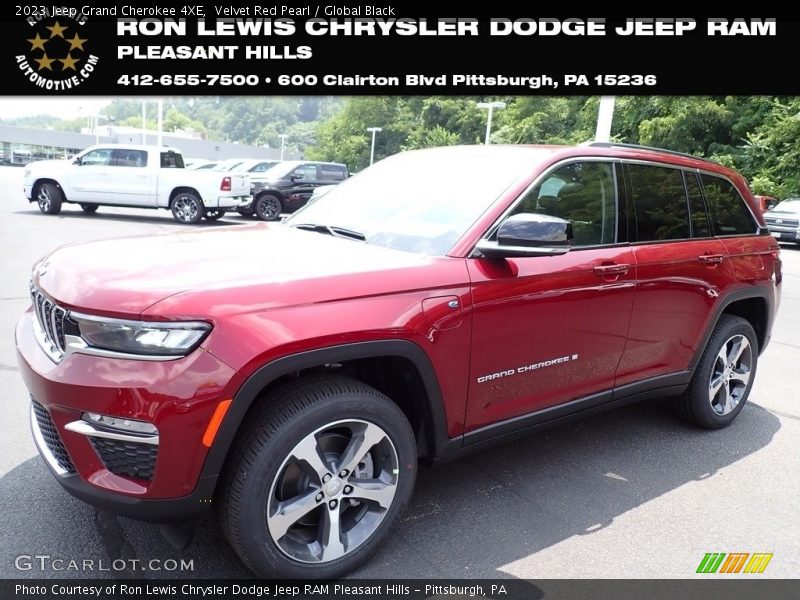 Velvet Red Pearl / Global Black 2023 Jeep Grand Cherokee 4XE