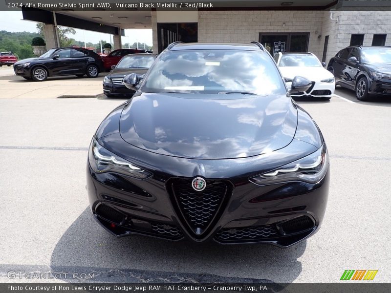 Vulcano Black Metallic / Red/Black 2024 Alfa Romeo Stelvio Sprint AWD