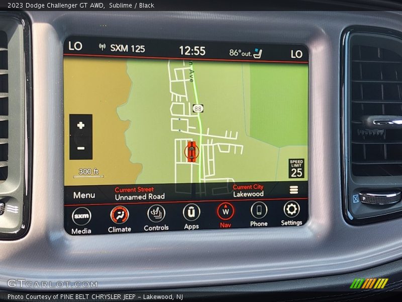 Navigation of 2023 Challenger GT AWD
