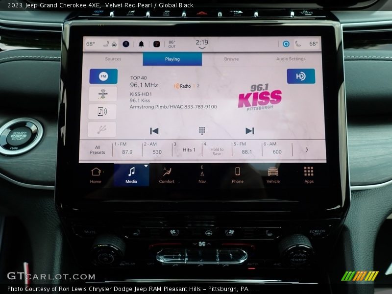 Velvet Red Pearl / Global Black 2023 Jeep Grand Cherokee 4XE