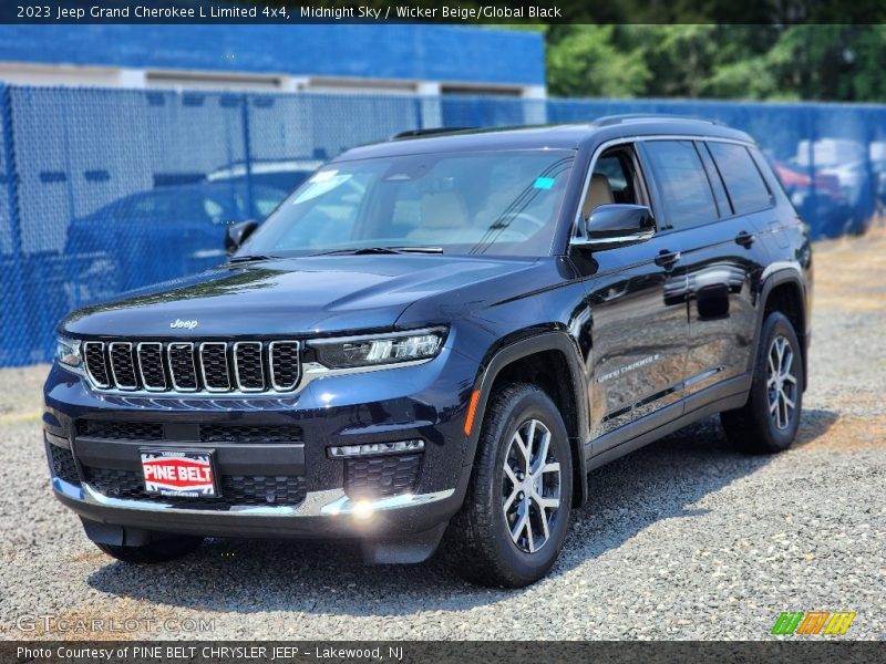 Midnight Sky / Wicker Beige/Global Black 2023 Jeep Grand Cherokee L Limited 4x4