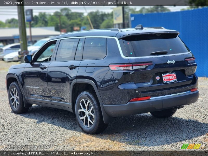 Midnight Sky / Wicker Beige/Global Black 2023 Jeep Grand Cherokee L Limited 4x4