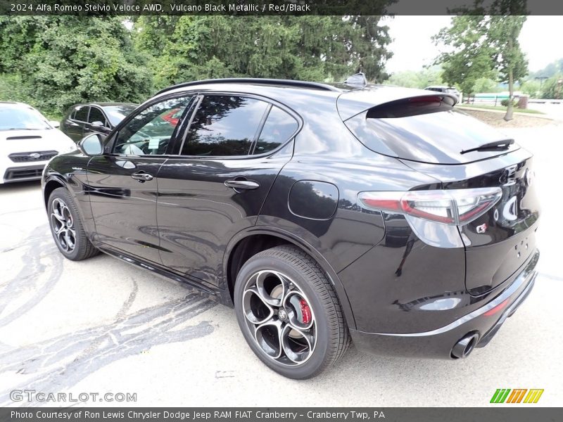 Vulcano Black Metallic / Red/Black 2024 Alfa Romeo Stelvio Veloce AWD