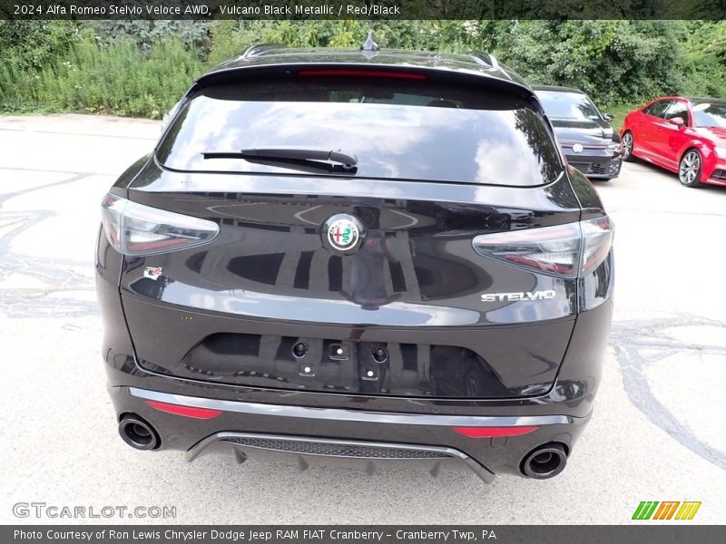 Vulcano Black Metallic / Red/Black 2024 Alfa Romeo Stelvio Veloce AWD