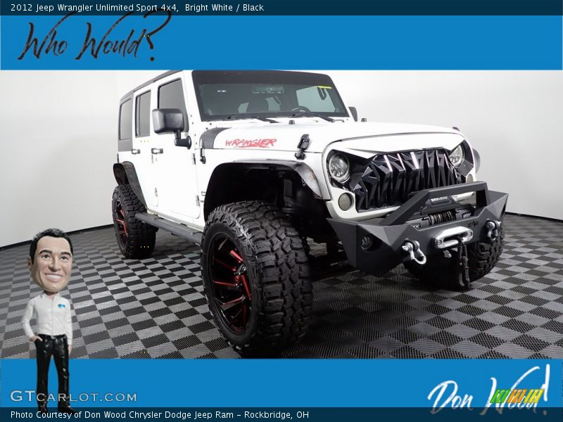 Bright White / Black 2012 Jeep Wrangler Unlimited Sport 4x4