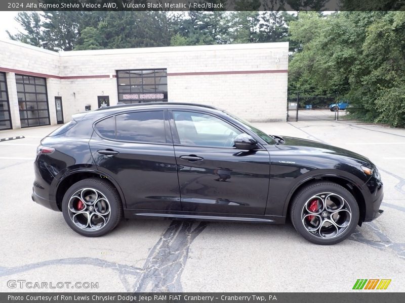 Vulcano Black Metallic / Red/Black 2024 Alfa Romeo Stelvio Veloce AWD