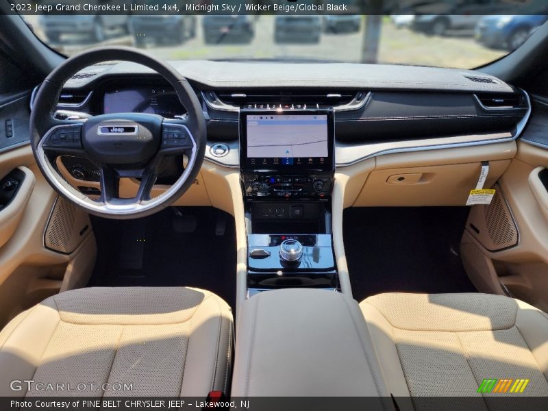 Midnight Sky / Wicker Beige/Global Black 2023 Jeep Grand Cherokee L Limited 4x4