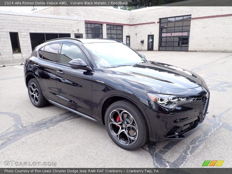 Vulcano Black Metallic / Red/Black 2024 Alfa Romeo Stelvio Veloce AWD