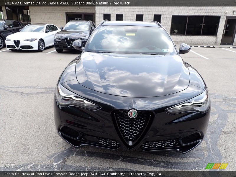 Vulcano Black Metallic / Red/Black 2024 Alfa Romeo Stelvio Veloce AWD