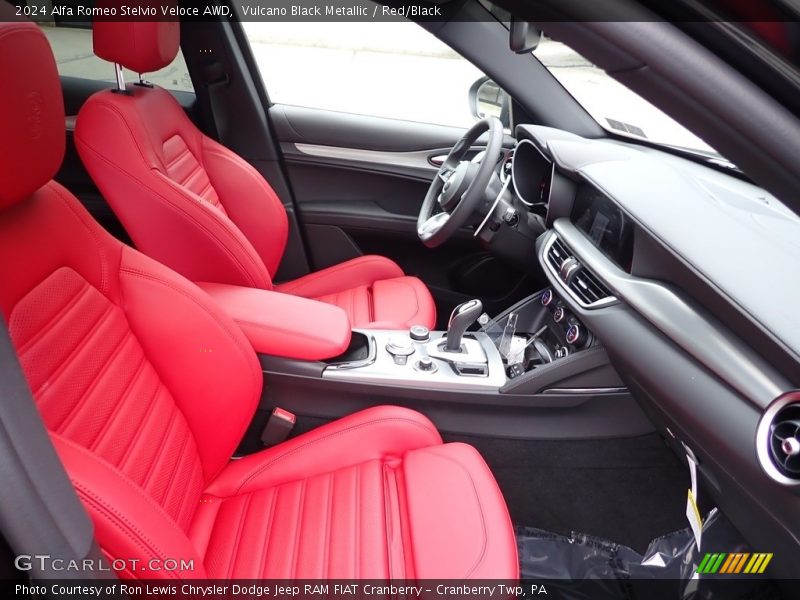 Vulcano Black Metallic / Red/Black 2024 Alfa Romeo Stelvio Veloce AWD