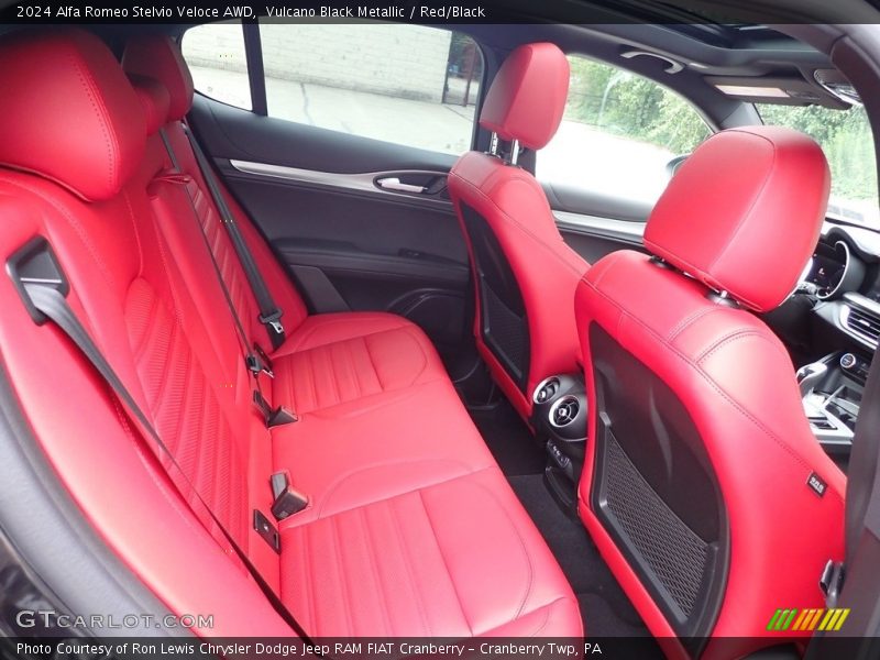 Vulcano Black Metallic / Red/Black 2024 Alfa Romeo Stelvio Veloce AWD