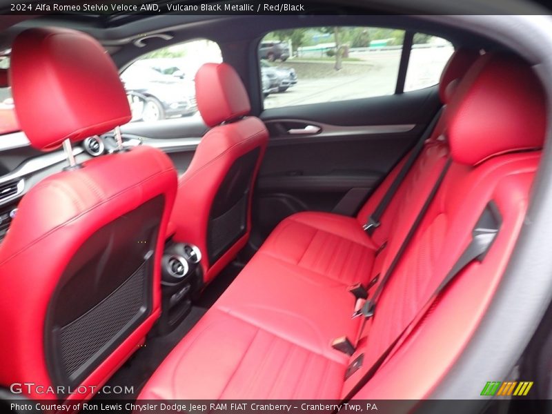 Vulcano Black Metallic / Red/Black 2024 Alfa Romeo Stelvio Veloce AWD
