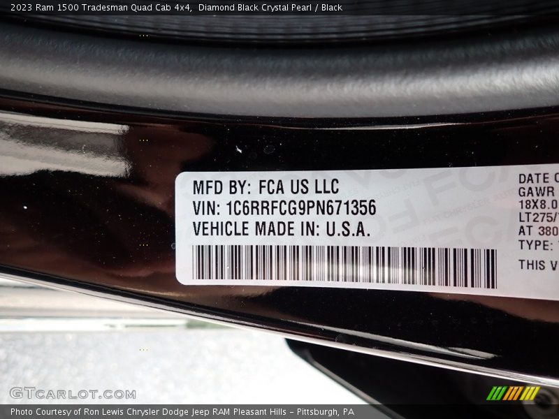 Diamond Black Crystal Pearl / Black 2023 Ram 1500 Tradesman Quad Cab 4x4