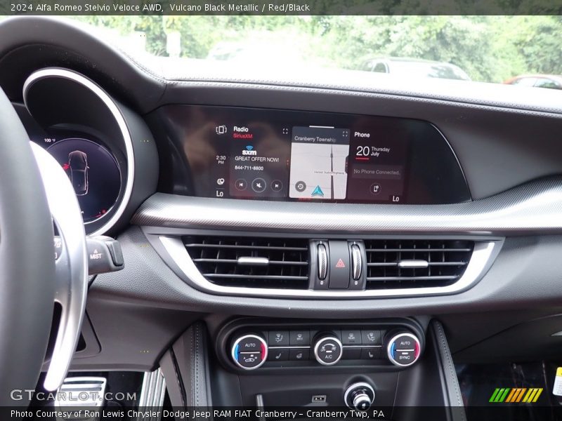 Vulcano Black Metallic / Red/Black 2024 Alfa Romeo Stelvio Veloce AWD