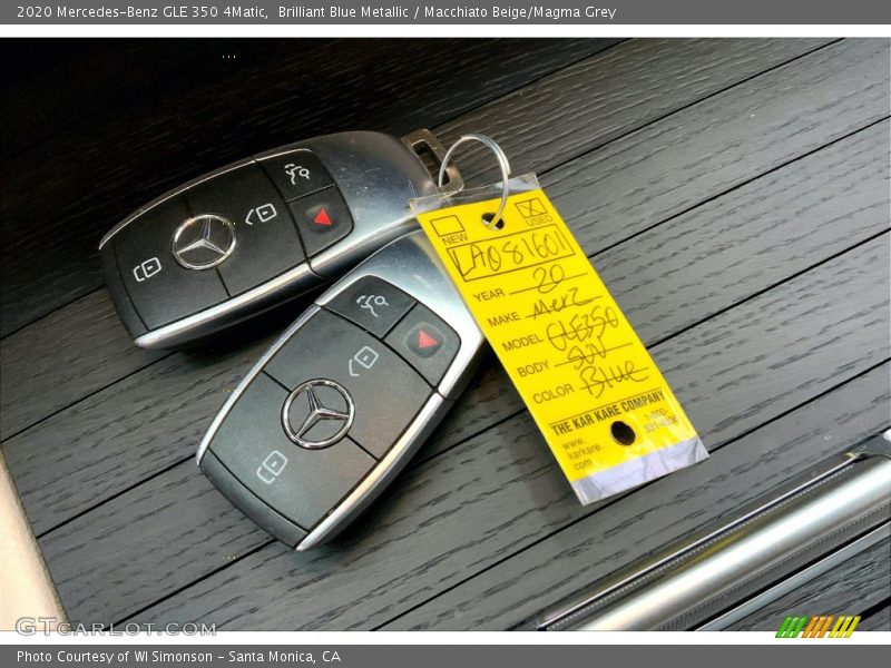 Brilliant Blue Metallic / Macchiato Beige/Magma Grey 2020 Mercedes-Benz GLE 350 4Matic