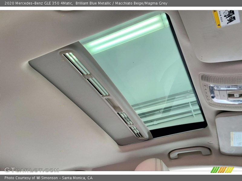 Brilliant Blue Metallic / Macchiato Beige/Magma Grey 2020 Mercedes-Benz GLE 350 4Matic