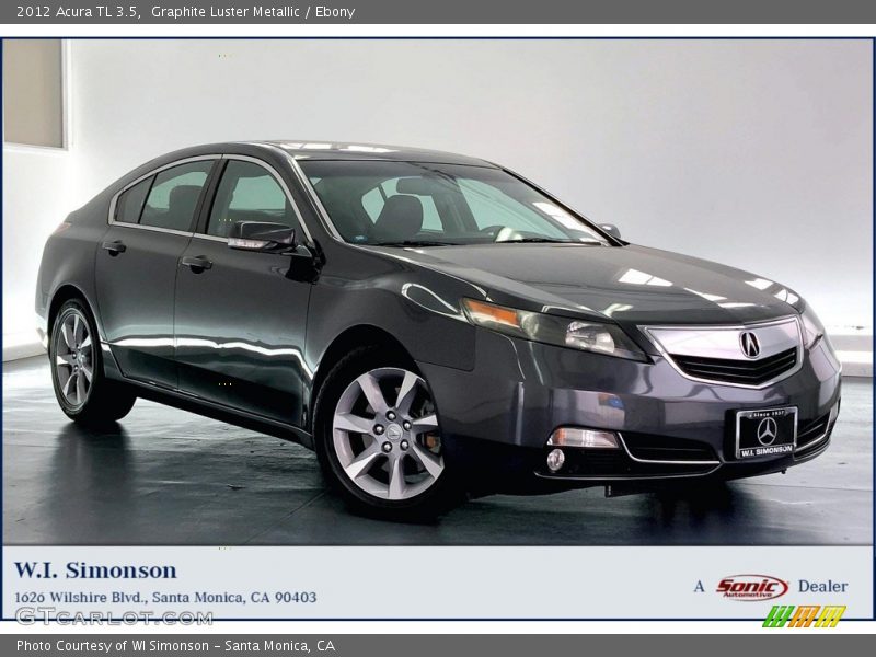 Graphite Luster Metallic / Ebony 2012 Acura TL 3.5