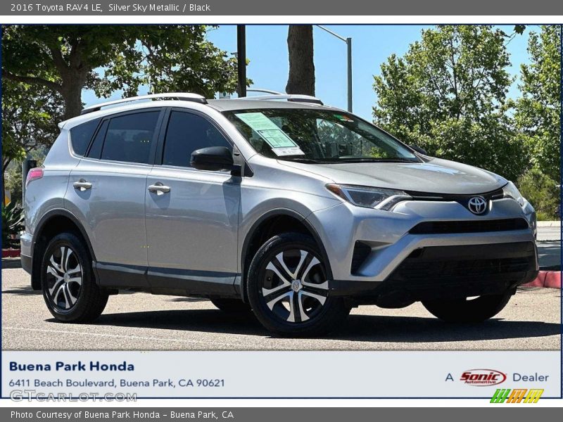 Silver Sky Metallic / Black 2016 Toyota RAV4 LE