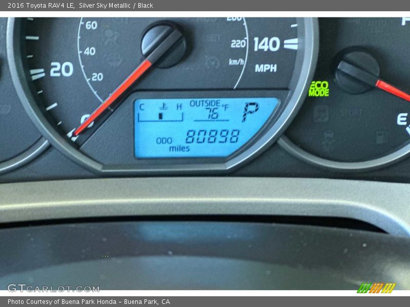 Silver Sky Metallic / Black 2016 Toyota RAV4 LE