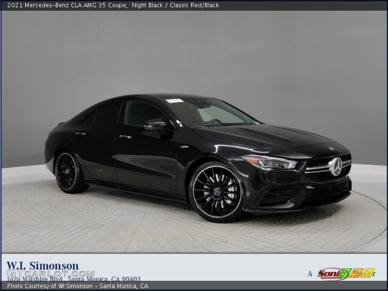 Night Black / Classic Red/Black 2021 Mercedes-Benz CLA AMG 35 Coupe