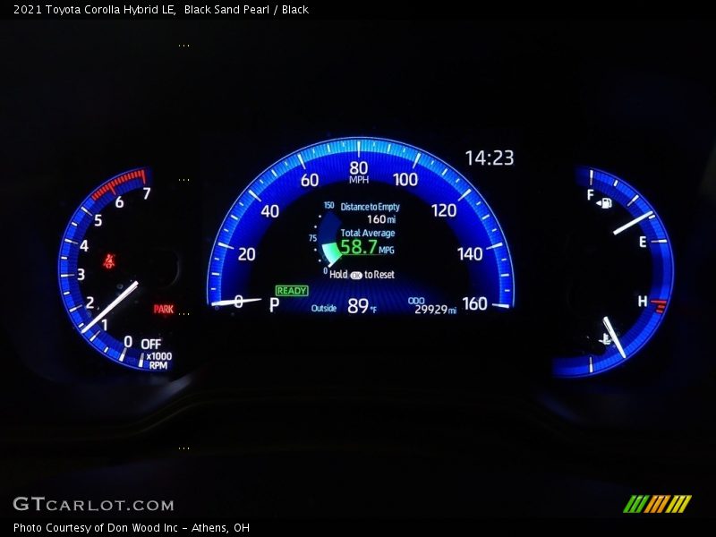 Black Sand Pearl / Black 2021 Toyota Corolla Hybrid LE