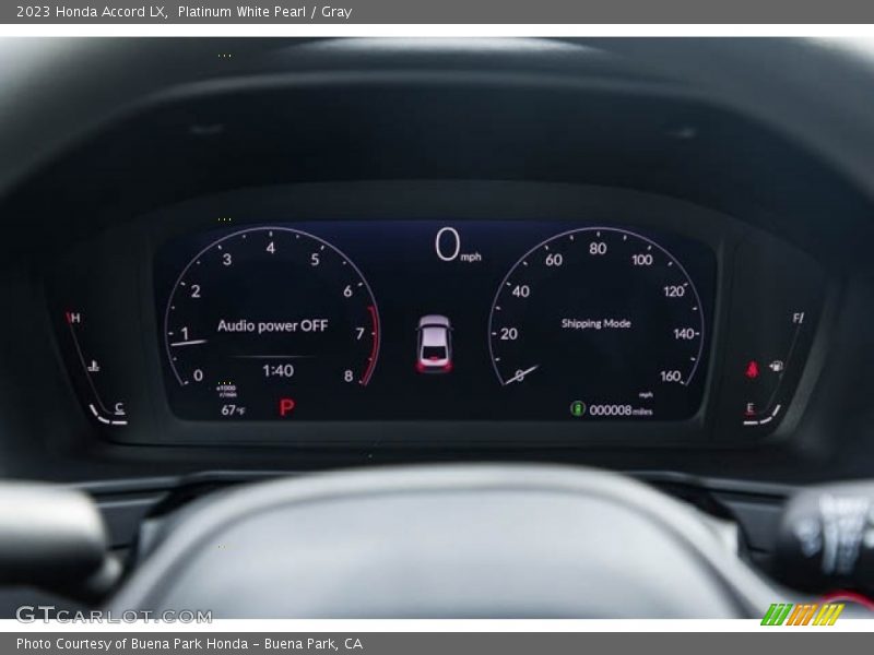 Platinum White Pearl / Gray 2023 Honda Accord LX