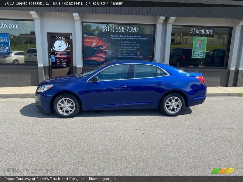 Blue Topaz Metallic / Jet Black/Titanium 2013 Chevrolet Malibu LS