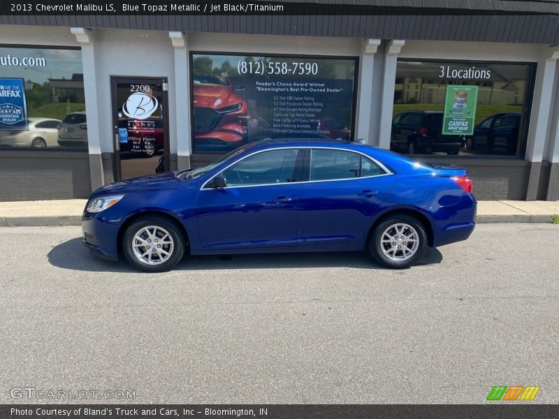 Blue Topaz Metallic / Jet Black/Titanium 2013 Chevrolet Malibu LS