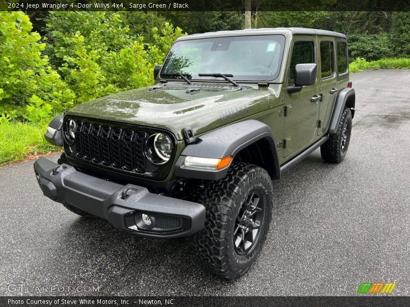 Sarge Green / Black 2024 Jeep Wrangler 4-Door Willys 4x4