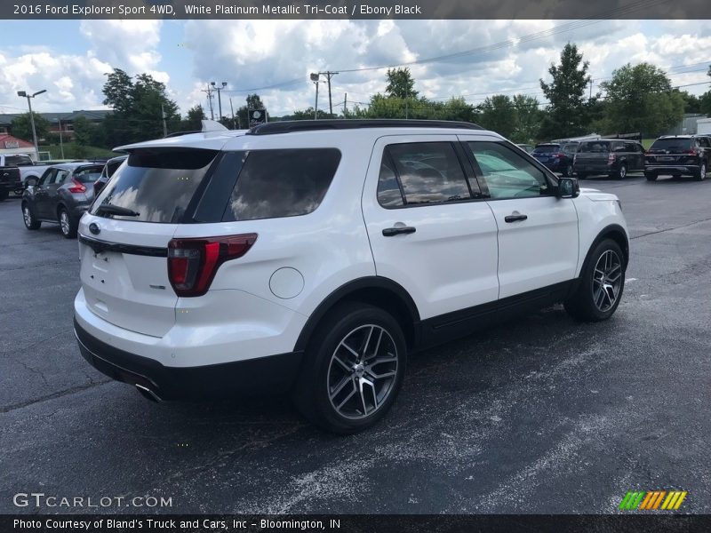 White Platinum Metallic Tri-Coat / Ebony Black 2016 Ford Explorer Sport 4WD