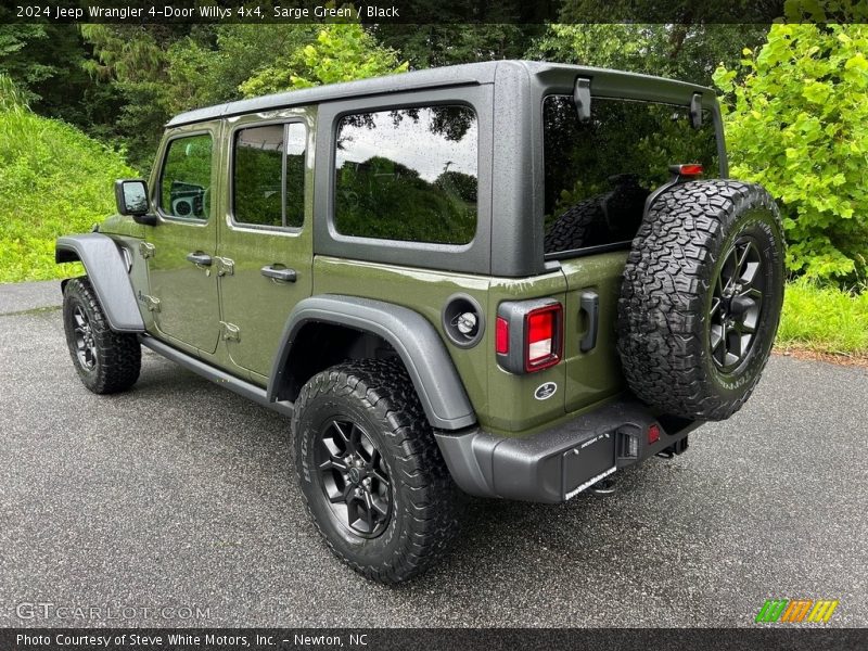 Sarge Green / Black 2024 Jeep Wrangler 4-Door Willys 4x4