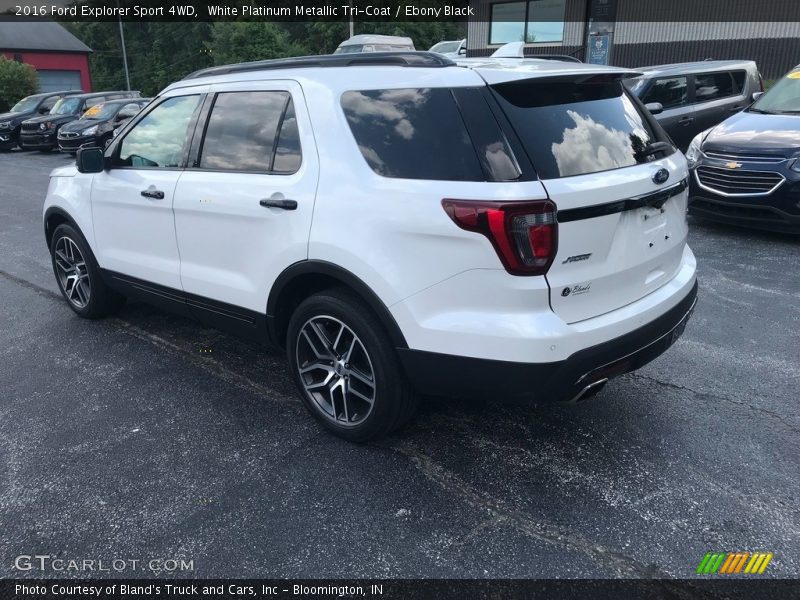 White Platinum Metallic Tri-Coat / Ebony Black 2016 Ford Explorer Sport 4WD