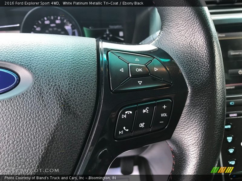 White Platinum Metallic Tri-Coat / Ebony Black 2016 Ford Explorer Sport 4WD