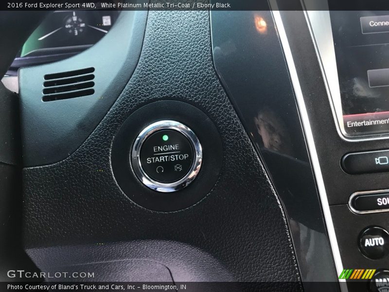 White Platinum Metallic Tri-Coat / Ebony Black 2016 Ford Explorer Sport 4WD