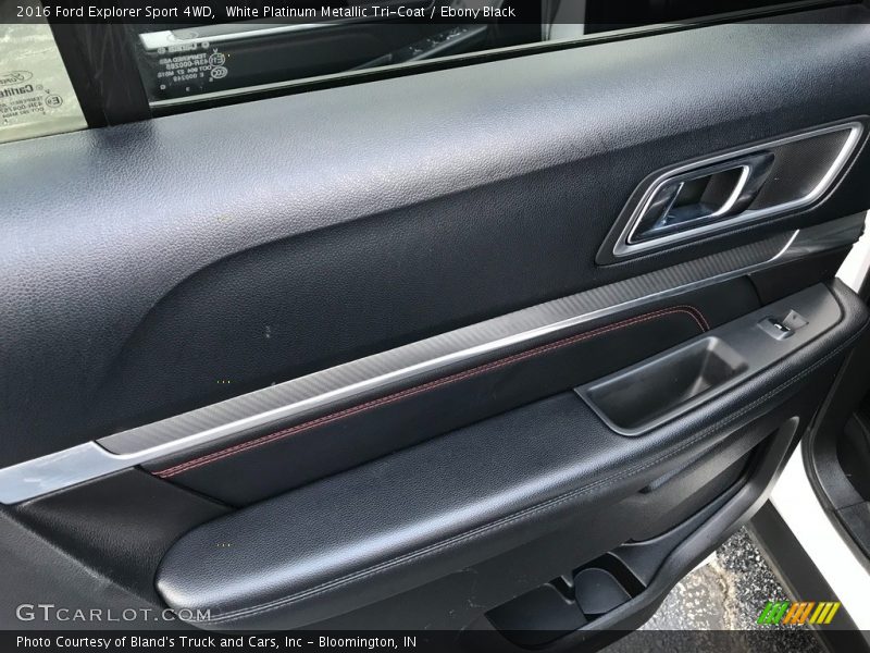 White Platinum Metallic Tri-Coat / Ebony Black 2016 Ford Explorer Sport 4WD