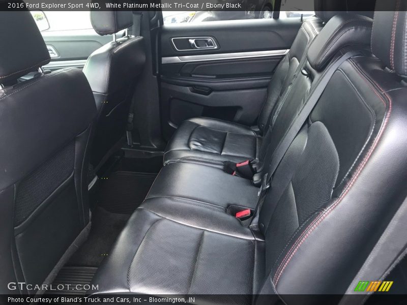 White Platinum Metallic Tri-Coat / Ebony Black 2016 Ford Explorer Sport 4WD