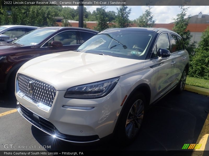 Ceramic Pearl Metallic Tri-Coat / Sandstone 2022 Lincoln Corsair Reserve AWD