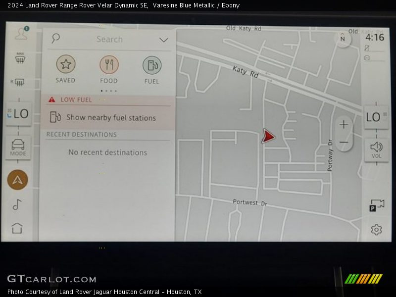 Navigation of 2024 Range Rover Velar Dynamic SE