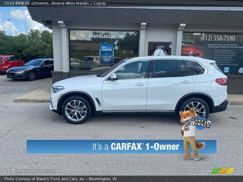 Mineral White Metallic / Cognac 2019 BMW X5 xDrive40i